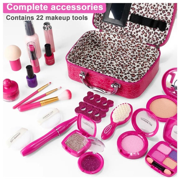 Pretend Makeup Kit, Kids Pretend Play Makeup Set - Picture 2 of 6